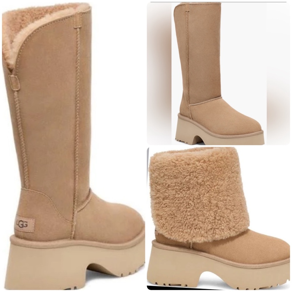 UGG Classic New Heights Genuine Shearling Cuffable Boot - Picture 1 of 16